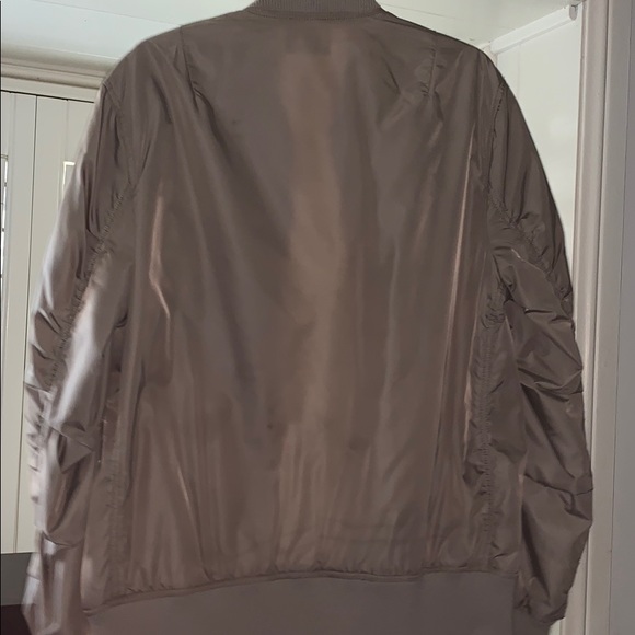Men’s Beige Bomber Jacket - Picture 3 of 4